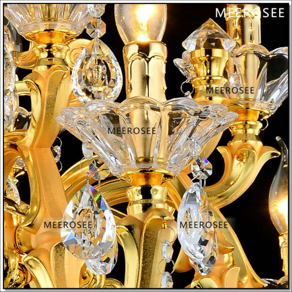 ! modern gold crystal chandelier light fixture crystal lustre hanging lamp with top class k9 crystal light md88008