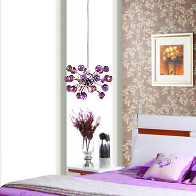 110v-220v purple led modern crystal chandelier lamps light lustres de sala,lustre de cristais