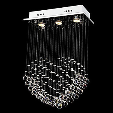 45cm k9 crystal modern led pendant light lamp with 3 lights for dining room, lustres de cristal sala e pendentes luz