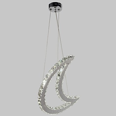 crescent shape led modern crystal pendant light lamp for home dinning lighting,lustre de cristal sala teto