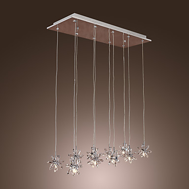 egypt imported modern crystal ceiling 10-lights bar pendant light in floral shape