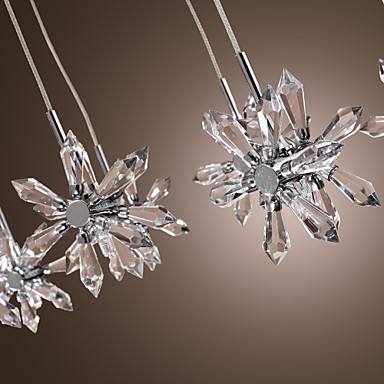 egypt imported modern crystal ceiling 10-lights bar pendant light in floral shape