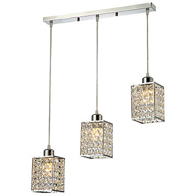 luminaria minimalist led 3- lights modern crystal pendant light lamp , lustres e pendente ,lustre de cristal