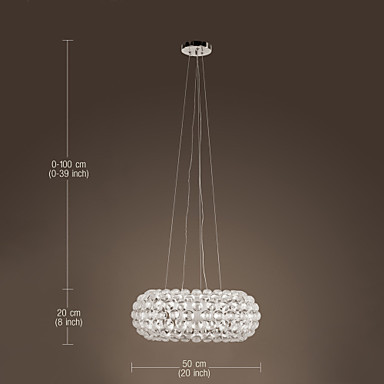 modern crystal pendant light lamp in elegant style (chain adjustable)