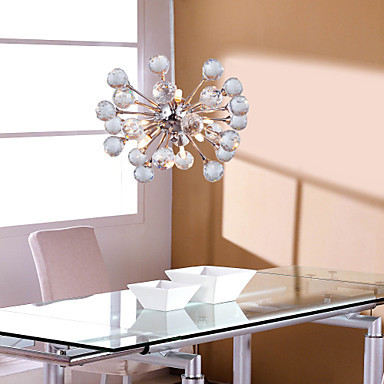 modern crystal pendant light lamp with 6 lights in artistic style , lustres e pendentes ,lustre de cristal