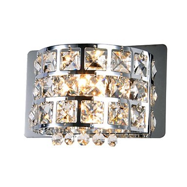 modern crystal wall lights lamp with 1 light for home lighting wall sconce stainless steel plating
