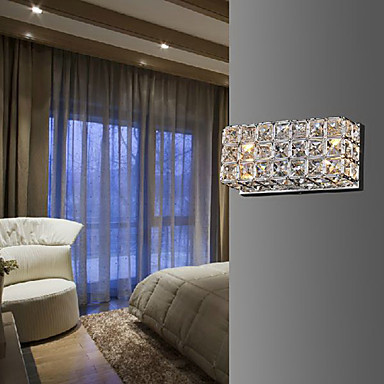 simple modern led wall light lamp crystal in electroplating process wall sconce arandela wandlamp