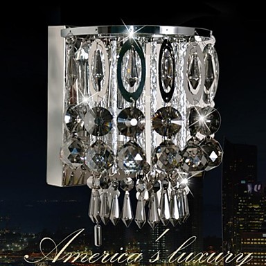 wall sconce crystal feature modern led wall lights lamp with 1 light for home lighting