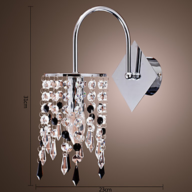 wall sconce elegant crystal drop modern led wall lights lamps with 1 light for home lighting