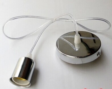 10pcs/lot iron chrome cup ceramic inside socket diy lighting e27 pendants