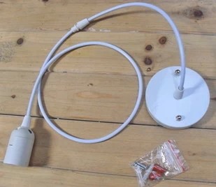 10pcs/lot white color lamp accessories diy lighting e27 plastic pendants