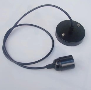 30pcs/lot plastic black e27 diy lamp accessories edison lighting pendants