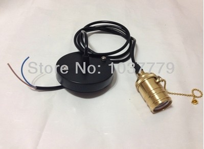 5pcs/lot brass socket e27 with chain switch lighting accessories diy pendants