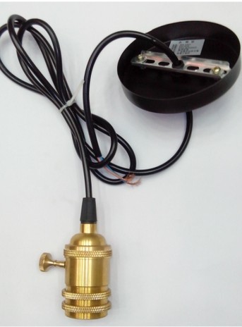 5pcs/lot brass socket e27 with knob switch lighting accessories vintage diy pendants