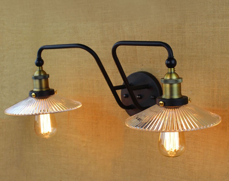 120w america rh loft style vintage wall lights for home glass lampshade ,vintage industrial lighting edison wall sconce