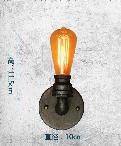 60w american loft style retro vintage wall lamp for home ,industrial pipe lamp edison wall sconce
