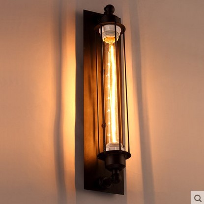 60w american retro loft style vintage industrial lamp wall lights for home , edison wall sconce