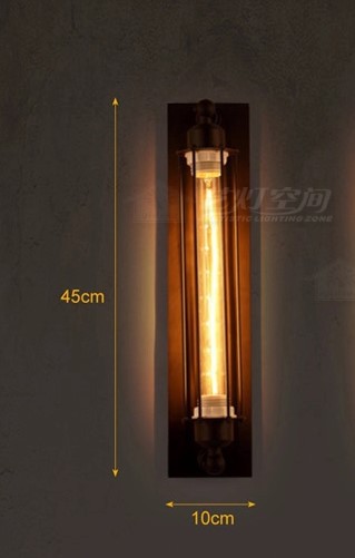 60w american retro loft style vintage industrial lamp wall lights for home , edison wall sconce