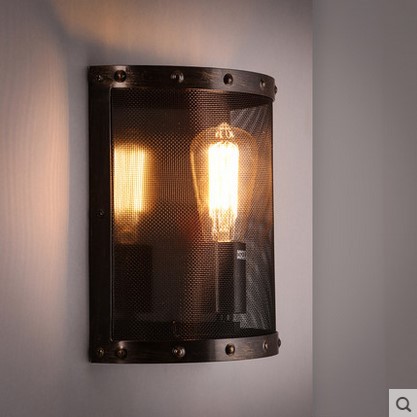 60w loft industrial lamp vintage wall lights for home edison wall sconce metal frame,led stair light lampara pared