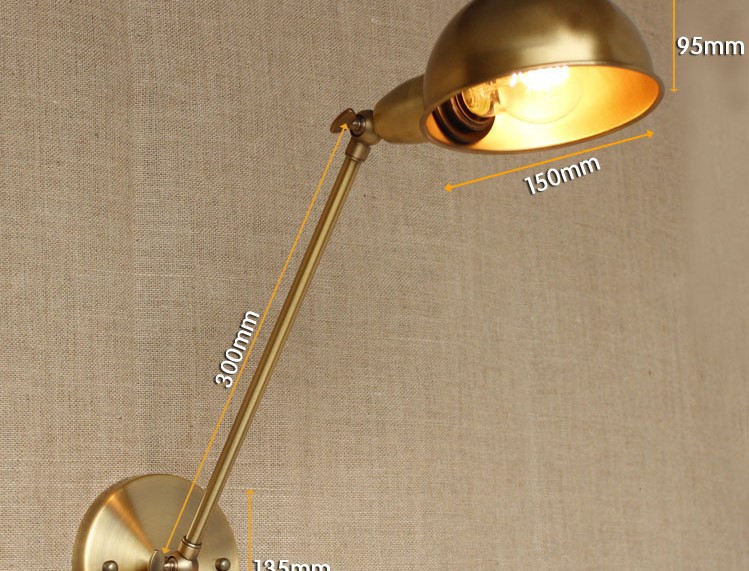 60w retro loft style edison industiral wall lamp lights for home arm vintage wall sconce,arandela lamparas de pared