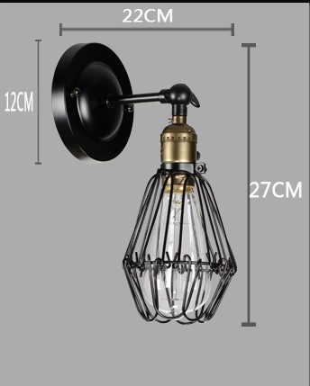 60w retro loft style industrial vintage wall lights for home indoor lighting, edison wall sconce lamparas de pared