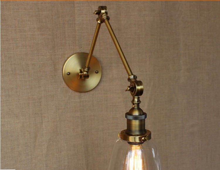 america rh style loft industrial wall lamp with glass lampshade vintage edison wall sconce lampara pared