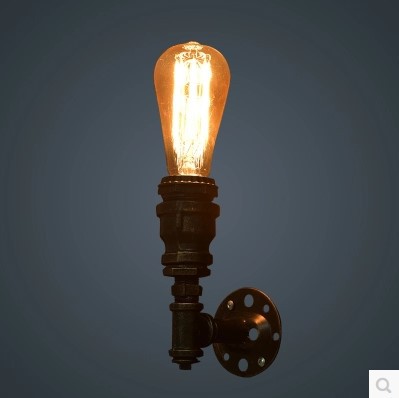 american loft industrial style retro vintage wall lamp for home, retro water pipe lamp edison wall sconce