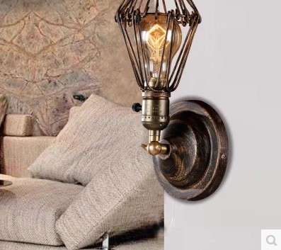 american retro loft style vintage industrial wall lamp vintage ,edison wall sconce lampara pared