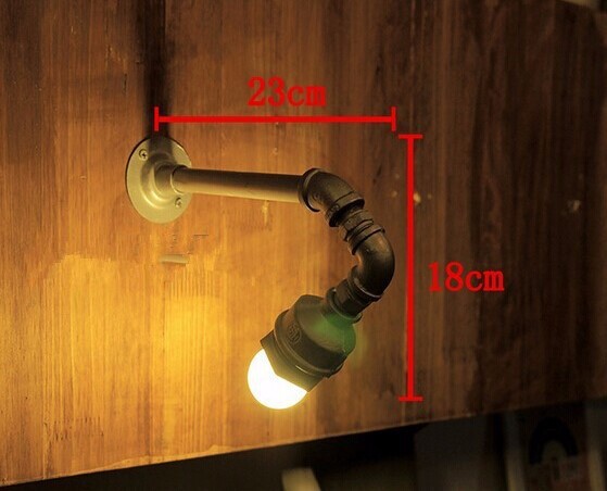 american rustic loft style vintage industrial wall lamp fixtures,iron water pipe lamp led wall sconce