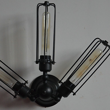 american style loft industrial edison retro vintage wall light lamp with 3 lights , wall sconce