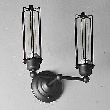 edison retro industrial loft style vintage wall light lamp with 2 lights, wall sconce lamp