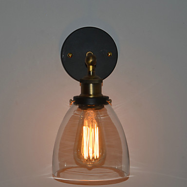 industrial loft edison vintage wall light lamp with glass shade wall sconce