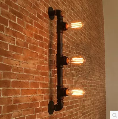 pipe lamp edison wall sconce industrial vintage wall lamp with 3 lights for home in american country retro loft style
