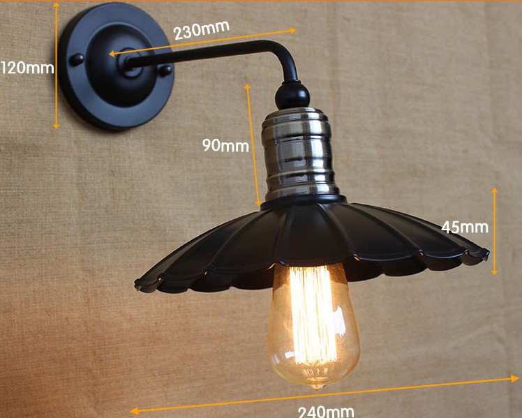 retro loft style vintage industrial wall lamp for home edison wall sconce lamparas de pared