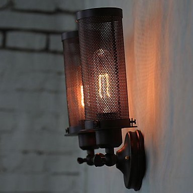 vintage industrial wall light lamp with 2 lights , wall sconce american loft style retro edison bulb