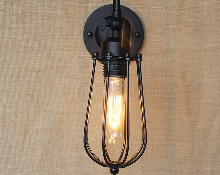 vintage wall sconce, black retro style loft industrial wall lamp lights fixtures arandela lampara de pared