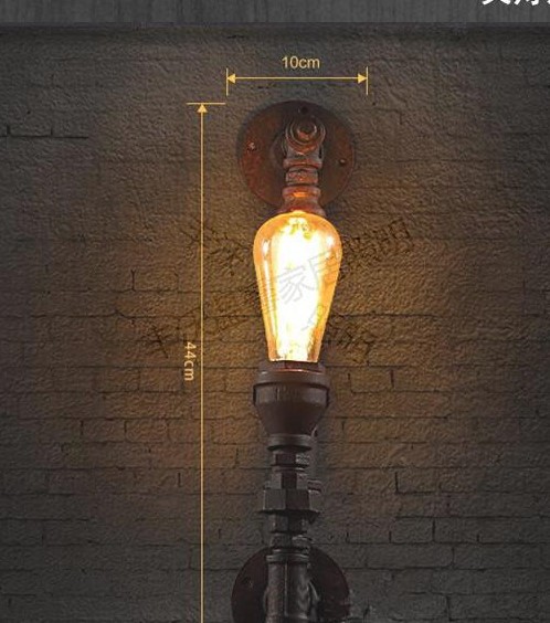 water pipe lamp vintage industrial wall lamp lights for home in american country retro loft style edison wall sconce
