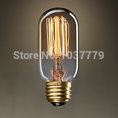 retro led/incandescent vintage light bulb t45 handmade edison bulb fixtures,e27/220v/40w lamp bulbs pendant lamps