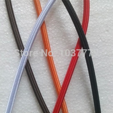 to europe wholes price of 100meters many different colors edison lighting diy fabric wire lighting accessories