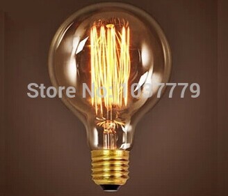vintage edison incandescent light bulb edison filament bulb edison light bulb e27 g80-40w 220v