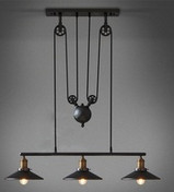 vintage loft industrial led american country pendant lights adjustable wire lamps retractable decoration lighting