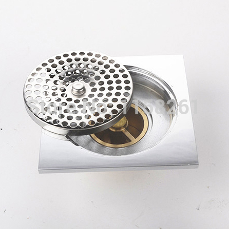 10*10cm brass art carved flower bathroom sanitary square anti-odor floor drain swallet device hardware showerbs-8109a