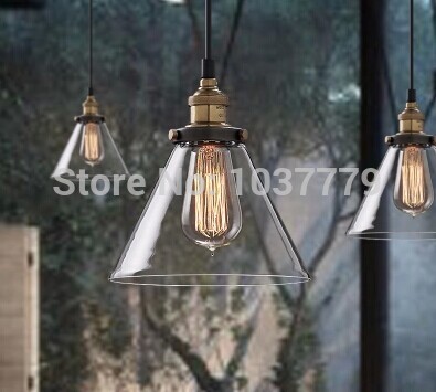 2pcs/pack new arrival vintage indoor copper lampholder clear glass lampshade ceiling pendant e27 220v for decoration