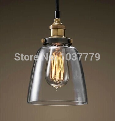 5pcs/lot glass shade edison vintage pendant lamp e27 fitting industrial pendants
