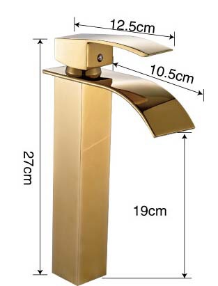gold bathroom faucets tall basin sink water tap square bathroom mixers