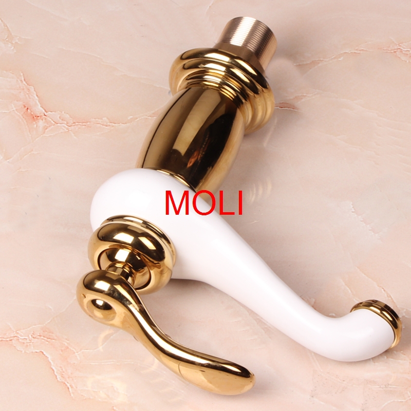 vessel sink golden faucet fashion gold and white painted bathroom faucets toilet bath sink mixer tap