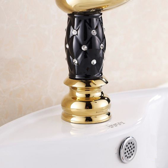 euro gold finish luxury bathroom basin faucet small single handle with diamond vanity sink mixer water tap 815kb
