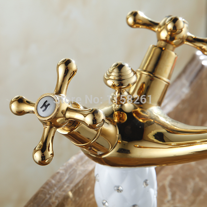 golden basin faucet diamond basin faucet the bathroom double handle and cold water washbasin water tap al-7603k