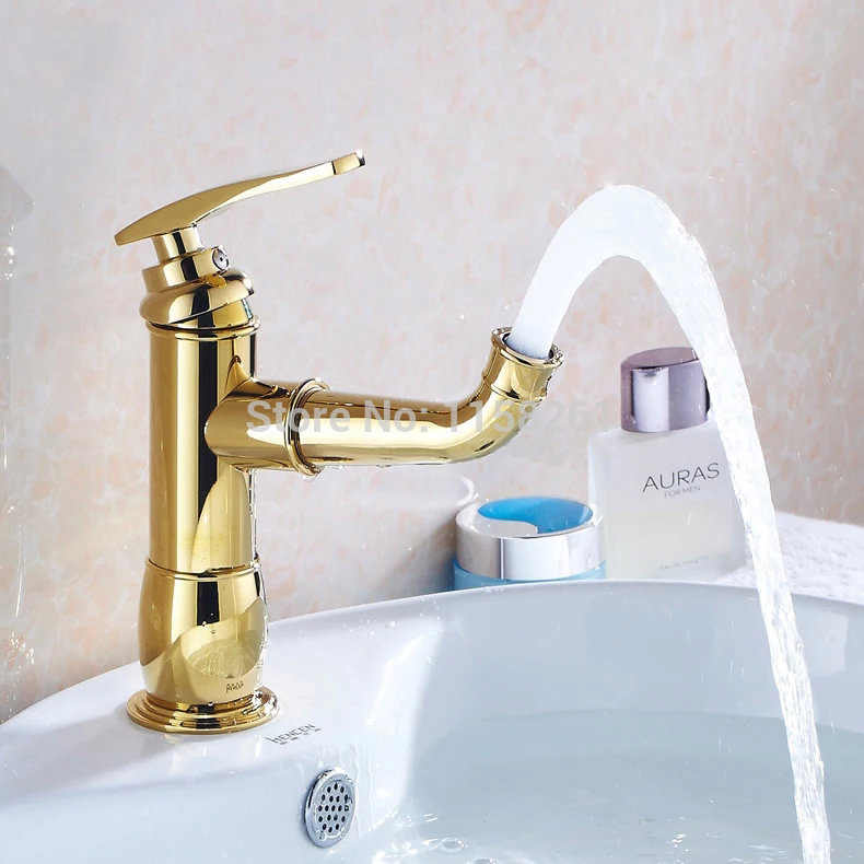 luxury classic golden bathroom sink faucet basin mixer sanitary ware faucet / and cold water 9020