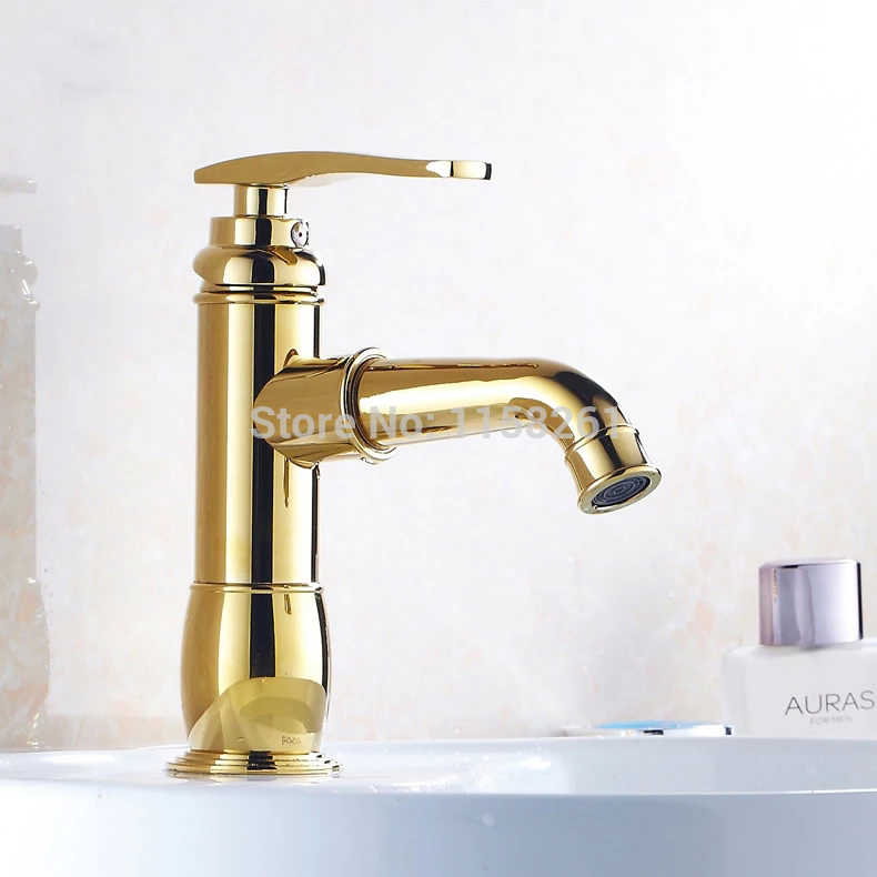 luxury classic golden bathroom sink faucet basin mixer sanitary ware faucet / and cold water 9020
